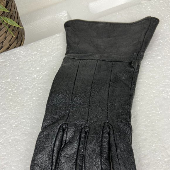 Men’s leather gloves Black Sz M - Picture 3 of 6